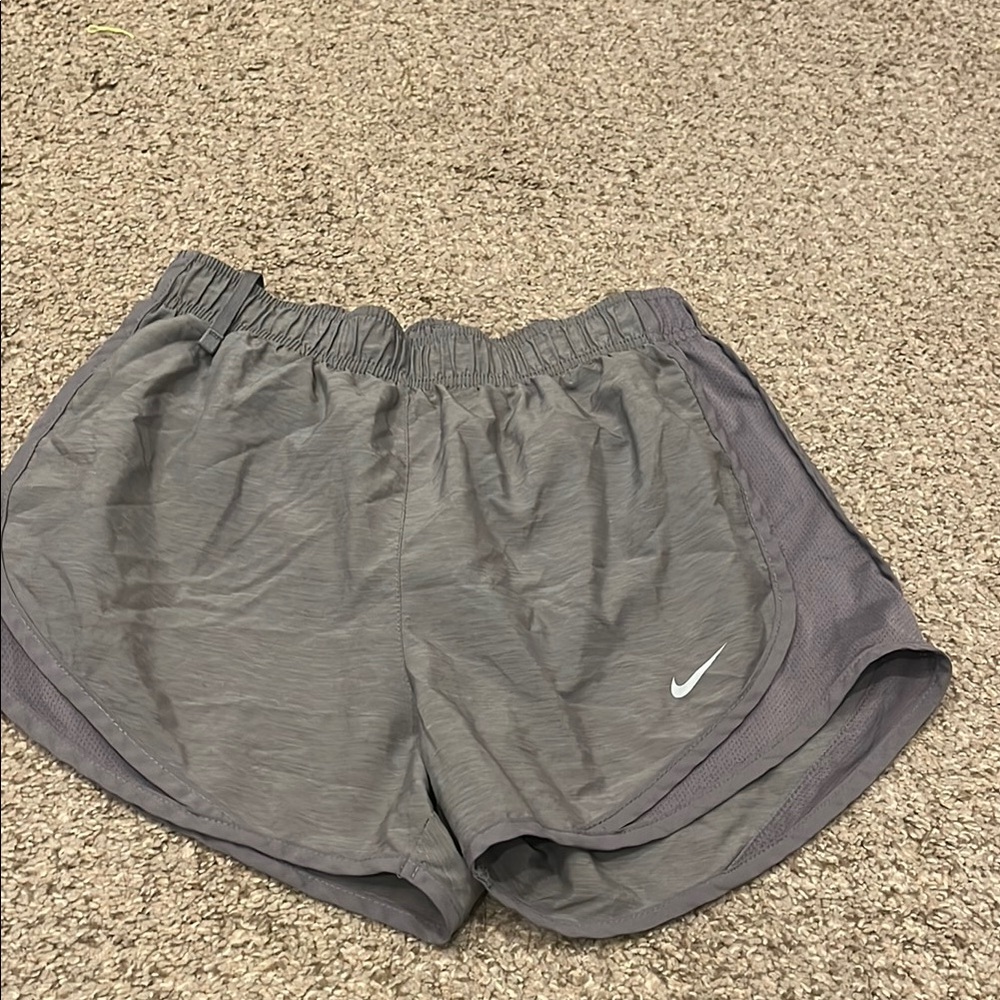 Nike Gray Athletic Running Shorts Lightweight Elastic Waistband